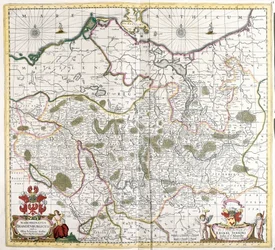 Map of the Margraviate of Brandenburg (Germany) (etching)