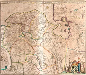 Map of the Province of Groningen, Netherlands