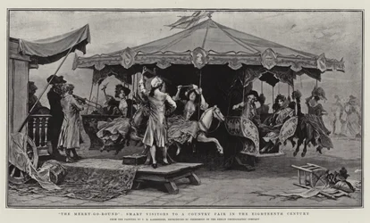 The Merry-go-Round, Smart Visitors to a Country Fair in the Eighteenth Century