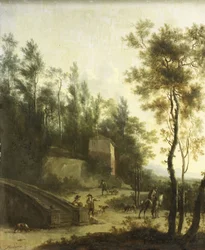 Italian Landscape with Hunters