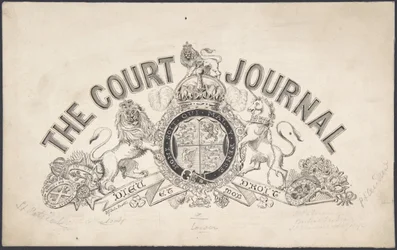 Title page design for The Court Journal, 1830-62