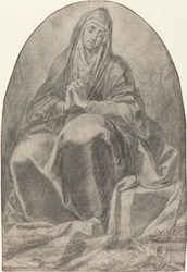 The Grieving Virgin Contemplating Instruments of the Passion