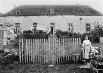 A Peasant Woman in Front of Her Farm