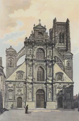 Auxerre, Saint-Pierre Church, West Facade