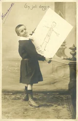 Boy with a drawing