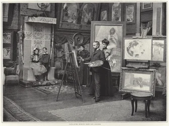 Guillaume Dubufe in His Workshop