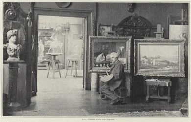 Jean-Leon Gerome in His Workshop