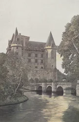 La Rochefoucauld, Castle, View from the Banks of the Tardoire
