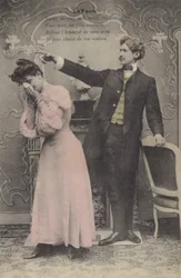 Man sending away his crying wife