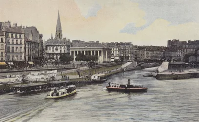 Nantes, The Stock Exchange, View from Ile Gloriette