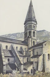 Nantua, Church, Bell Tower and North Transept