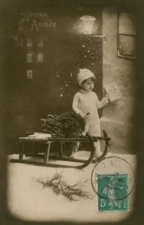 New Year greeting card, 1913