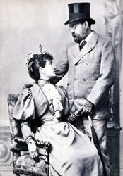 Portrait of Emile Zola and Jeanne Rozerot