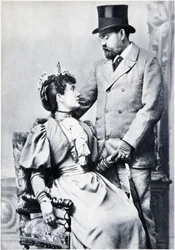 Portrait of Emile Zola and Jeanne Rozerot