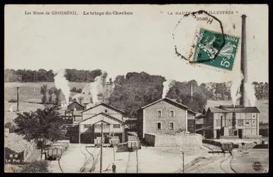 Mines of Grosmenil, Sorting Out Coal, Haute-Loire, c.1900