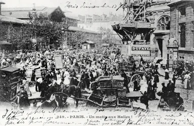 Postcard of Les Halles, Paris, Before 1914