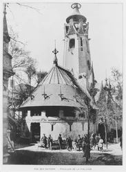 The Finnish Pavilion on Rue des Nations at the Exposition Universelle of 1900, Paris