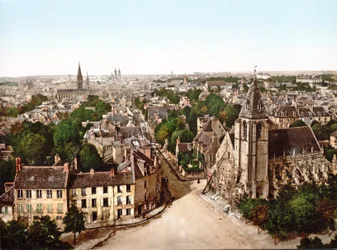 View of Caen with the Abbey Saint Etienne in the Background, 1890-1900