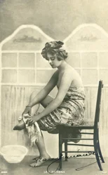 Woman in a bath towel