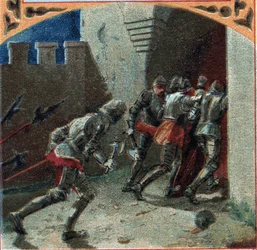 100-year war: the army of the Burgundians seized the castle of Pierrefonds by betrayal