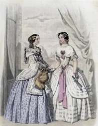2 fashionable women - in Journal des Demoiselles 1852