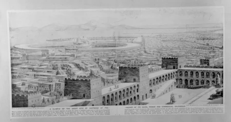 A Glimpse of the great city of Carthage at the height of its naval power and commercial splendour, late 19th century