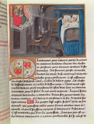 A Married Couple in Bed Receiving a Child from the Holy Trinity