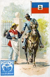 A Postman delivering mail in Haiti, late 19th century