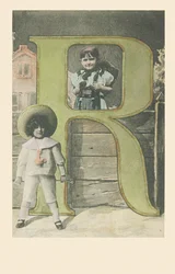 Two kids in costumes