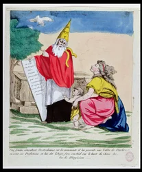 A Woman Consulting Michel Nostradame (Nostradamus), January 1790
