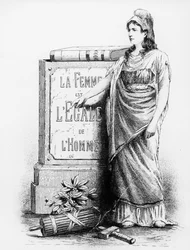 A Woman is equal to a Man, printed by Lemercier & Co., Paris, 1881