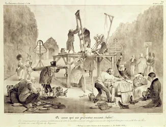 To those who will see these presents, greetings!, plate 406 and 407, no.194, La Caricature, printed by Delaunois