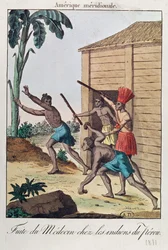 A doctor running from Peruvian indians, 1811