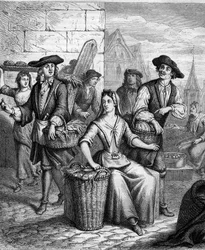 A Lady of the Market (a Fish Saleswoman) in the 17th Century