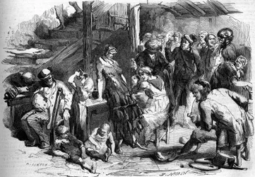 A lodging house in London, England