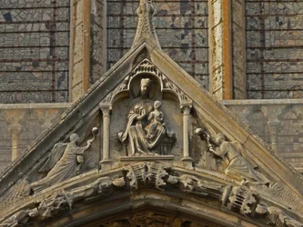 A View of a Detail on the South Façade with the Virgin & Child