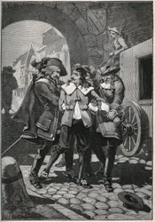 Abduction of Johann Friedrich Bottger by the soldiers of Frederic-Augustus of Saxony, known as 
