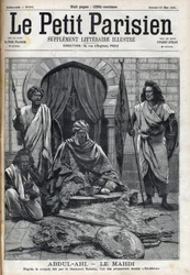 Abdul-Ahi Palace in Ombduram on the Banks of the Nile in Mahdi. Engraving in 