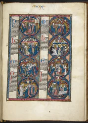 Add MS Harley 1527, f.105r, miniatures from Bible moralisée