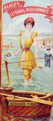 Advertisement for the beaches along the Coast of Boulogne. c.1905