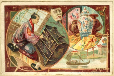 Advertising Chromolithography of Guerin Boutron Chocolates
