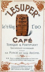 Advertising for coffee Lesuper, 20th century