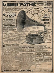Advertising for phonographs Pathe 1907