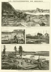 Aftermath of the Bouzey flood disaster, France