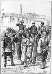 Alexander of Battenberg - Alexander I of Bulgaria (1857-1893) arrives in Philippopoli to proclaim the union of Romania and Bulgaria, in 