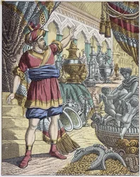 Ali Baba in a treasure room. Tales of the Thousand and One Nights - image of Epinal, Pellerin