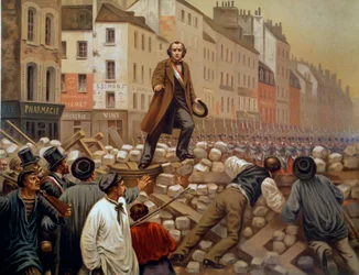 Alphonse Baudin (1811-1851) on the barricade of the Faubourg Saint Antoine on 3/12/1851 during the Coup d