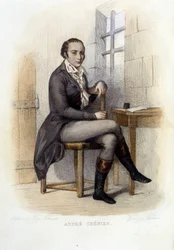 Andre Chenier (1762-1794), French poet, a la Concierge - in "Le Plutarque francais", Ed. Mennechet