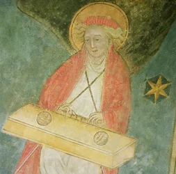 Angel playing a clavichord (detail)