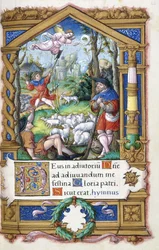 Annunciation to the Shepherds, from a Book of Hours made for Francois I, c.1532-1540